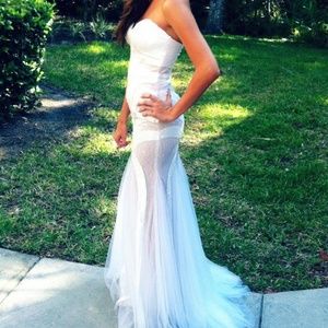 JOVANI White Prom Dress